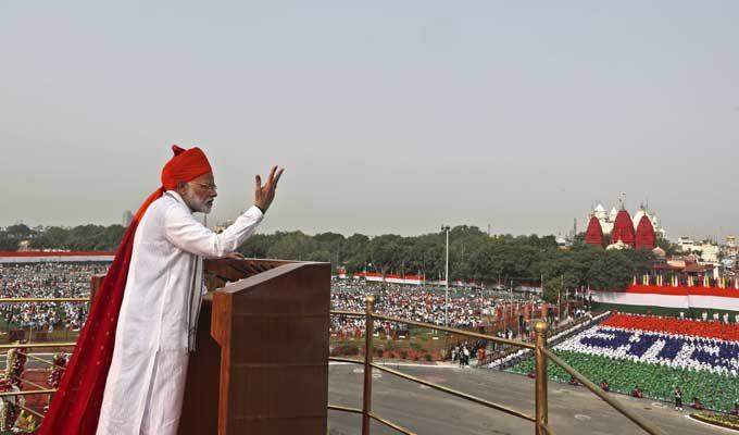 PM Modi at 72nd Independence Day Celebrations at Red Fort Photos