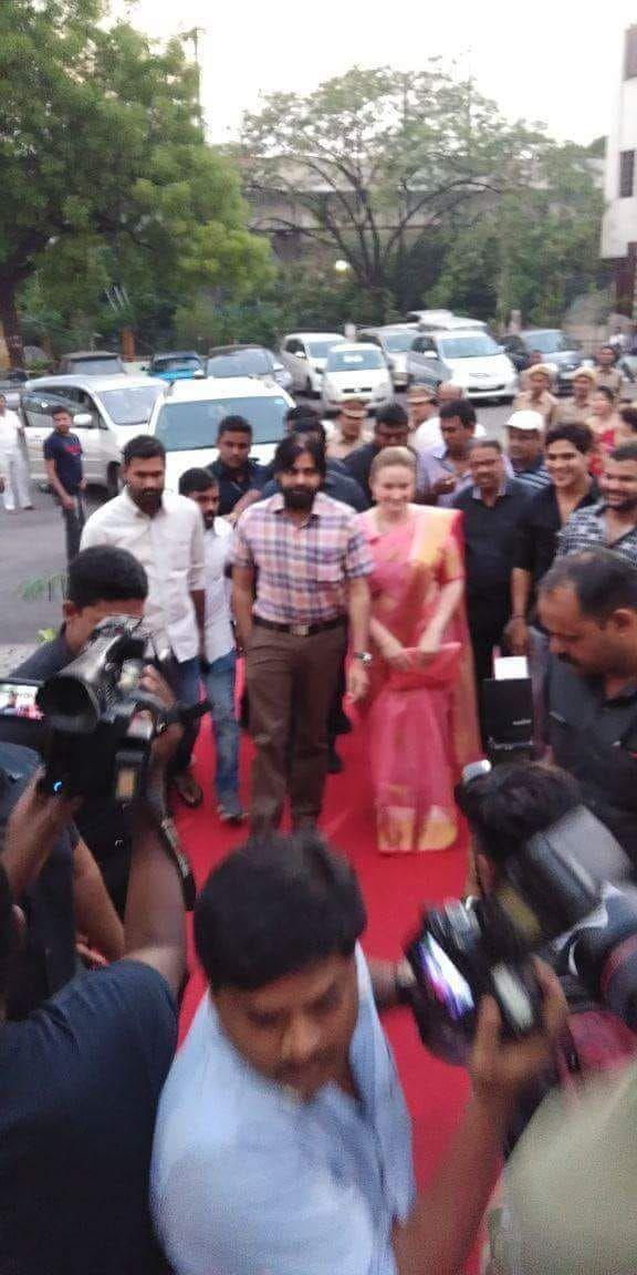 Pawan Kalyan & His Wife Annalezhneva spotted at recent event Photos