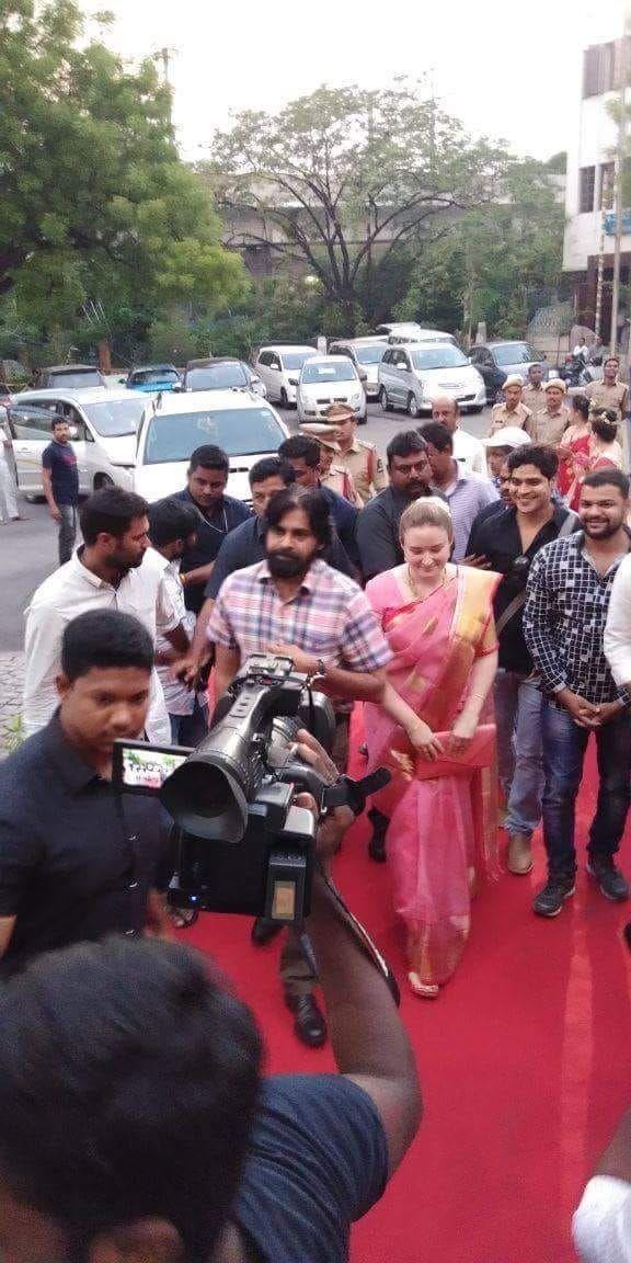 Pawan Kalyan & His Wife Annalezhneva spotted at recent event Photos