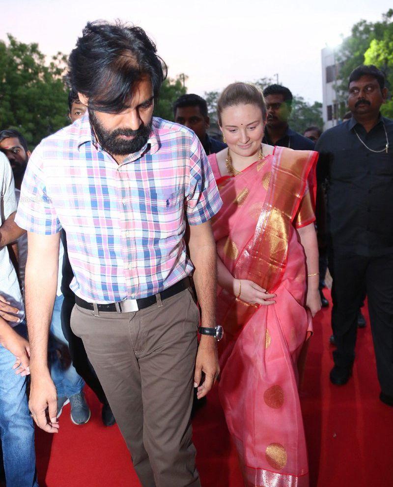 Pawan Kalyan & His Wife Annalezhneva spotted at recent event Photos