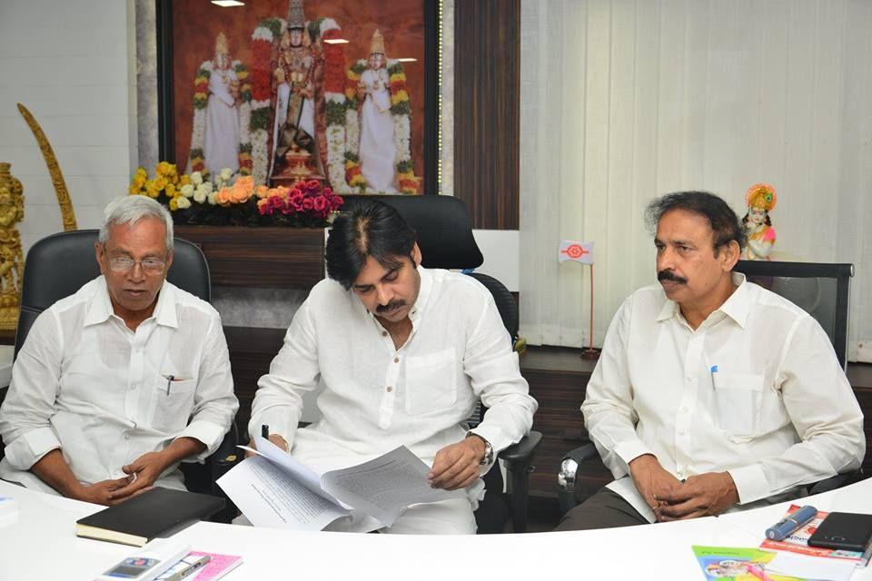 Pawan Kalyan Meeting With CPI & CPM Leaders at Vijayawada JanaSena office