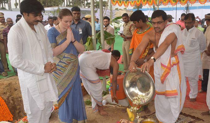 Pawan Kalyan's new house foundation stone ceremony in Amaravati