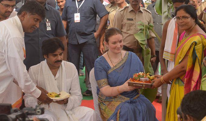 Pawan Kalyan's new house foundation stone ceremony in Amaravati