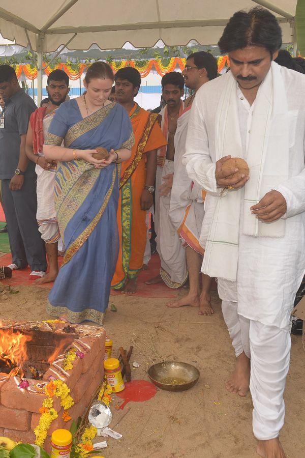 Pawan Kalyan's new house foundation stone ceremony in Amaravati