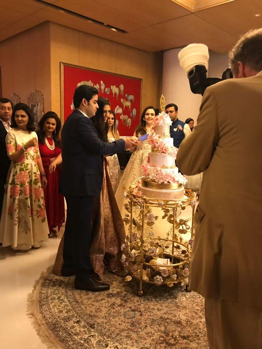 Pics from Akash Ambani & Shloka Mehta's Engagement bash at Taj Holiday