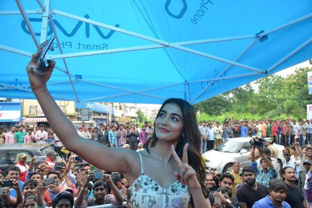 Pooja Hegde Stills at LOT Mobile Store Inauguration At Vijayawada