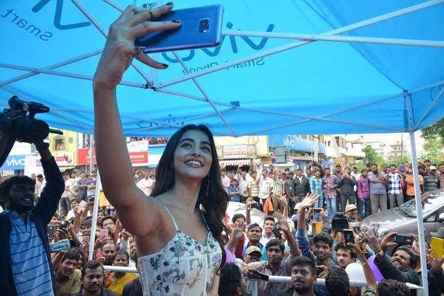 Pooja Hegde Stills at LOT Mobile Store Inauguration At Vijayawada