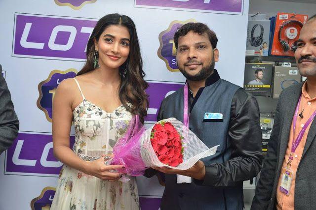 Pooja Hegde Stills at LOT Mobile Store Inauguration At Vijayawada