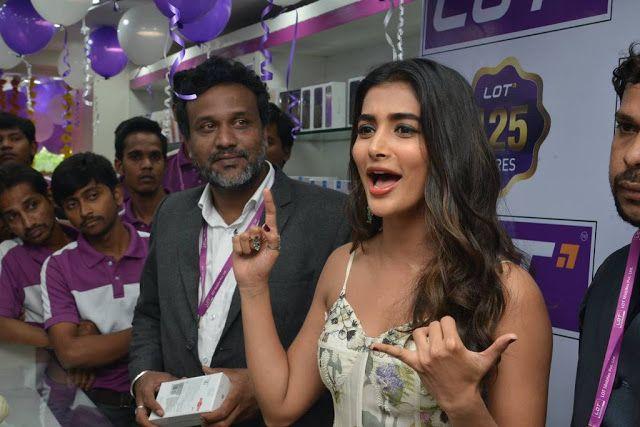 Pooja Hegde Stills at LOT Mobile Store Inauguration At Vijayawada