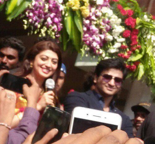 Pranitha Subhash & Actor Nikhil at Nandyal Mall Opening Photos