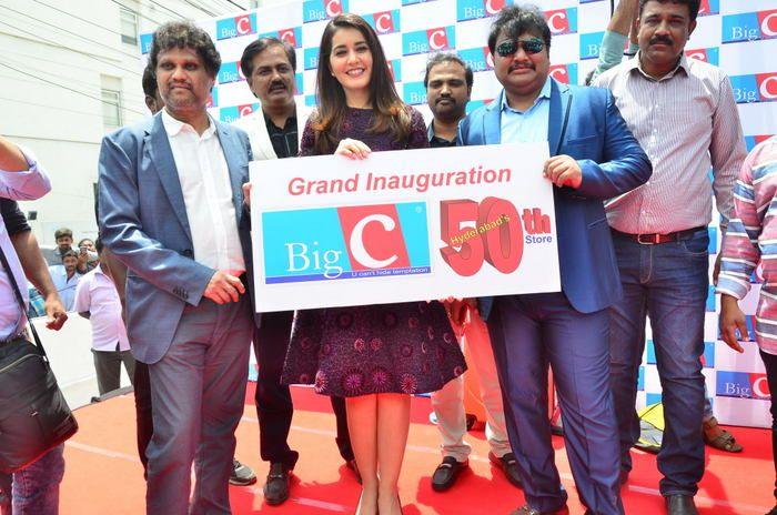 Raashi Khanna Stills at BigC Mobiles Store Launch