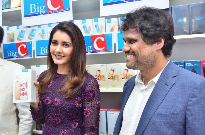 Raashi Khanna Stills at BigC Mobiles Store Launch