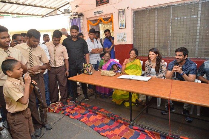 Raja The Great Movie Team at Devnar School Photos
