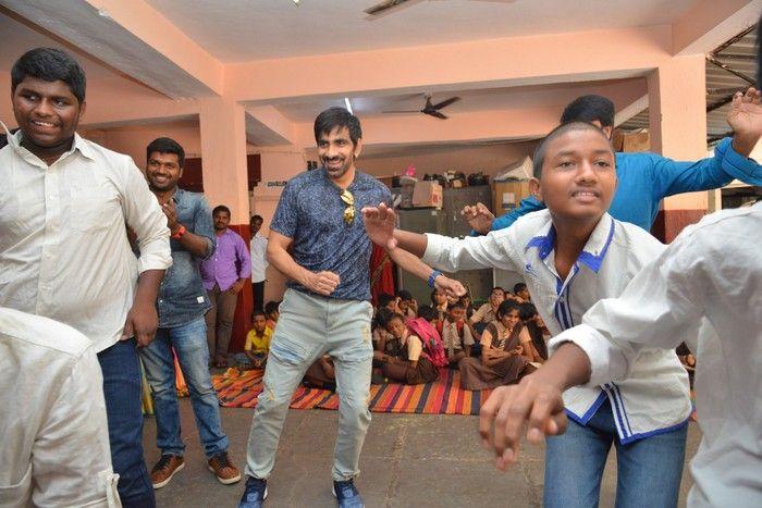 Raja The Great Movie Team at Devnar School Photos
