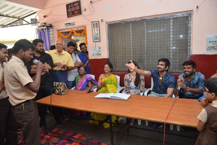 Raja The Great Movie Team at Devnar School Photos