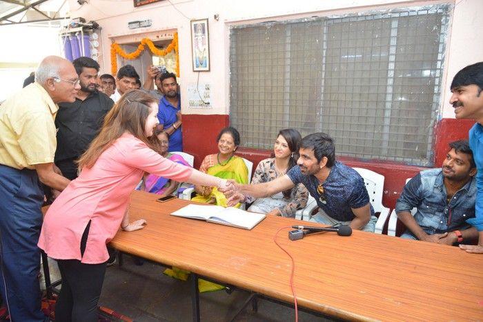 Raja The Great Movie Team at Devnar School Photos