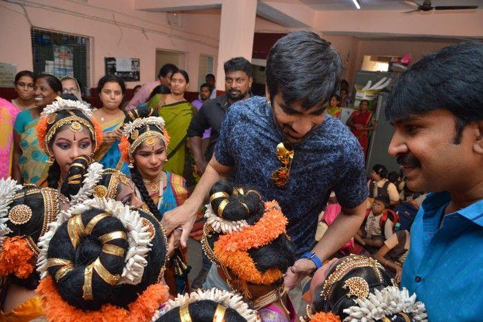 Raja The Great Movie Team at Devnar School Photos