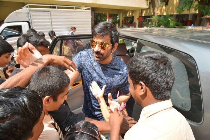 Raja The Great Movie Team at Devnar School Photos