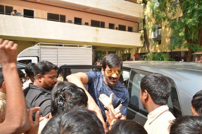 Raja The Great Movie Team at Devnar School Photos