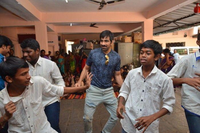 Raja The Great Movie Team at Devnar School Photos