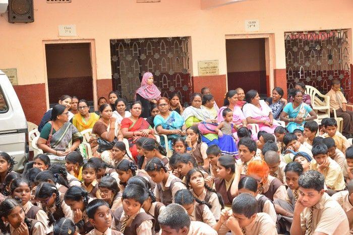 Raja The Great Movie Team at Devnar School Photos