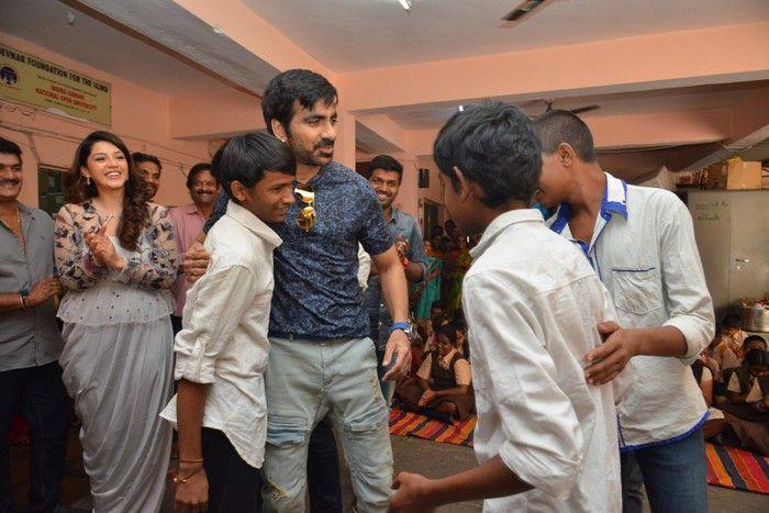 Raja The Great Movie Team at Devnar School Photos