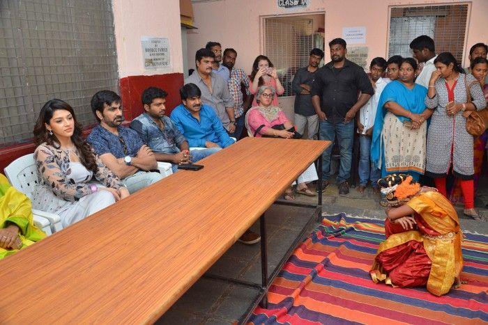 Raja The Great Movie Team at Devnar School Photos