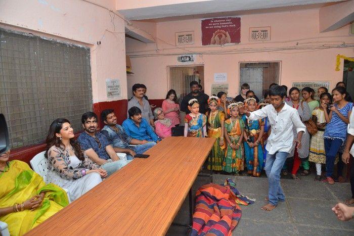 Raja The Great Movie Team at Devnar School Photos