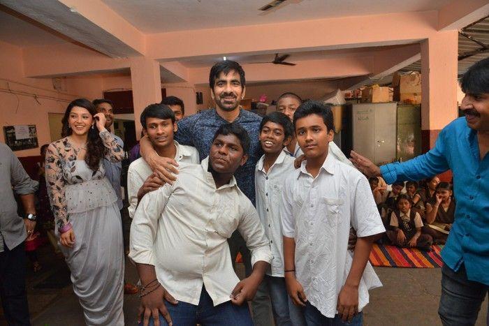 Raja The Great Movie Team at Devnar School Photos