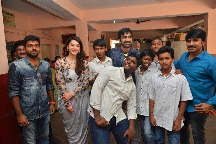 Raja The Great Movie Team at Devnar School Photos