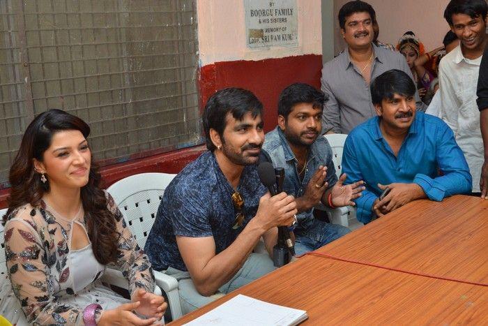Raja The Great Movie Team at Devnar School Photos