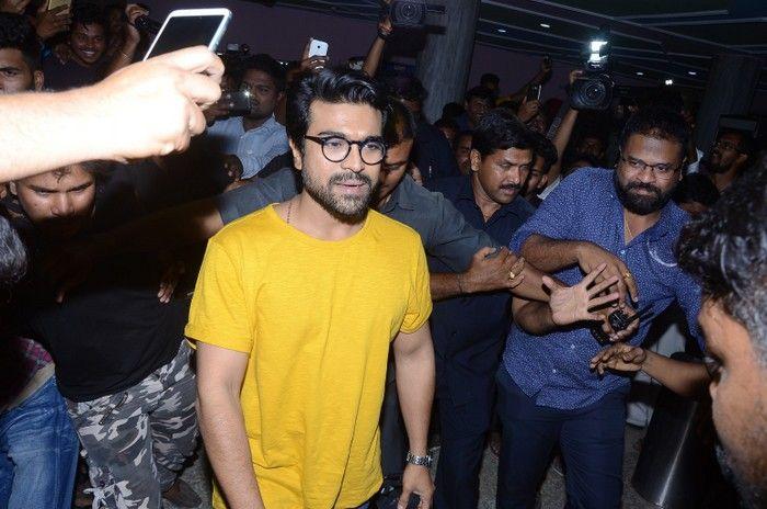 Ram Charan Watches Rangasthalam at Sudarshan Theater