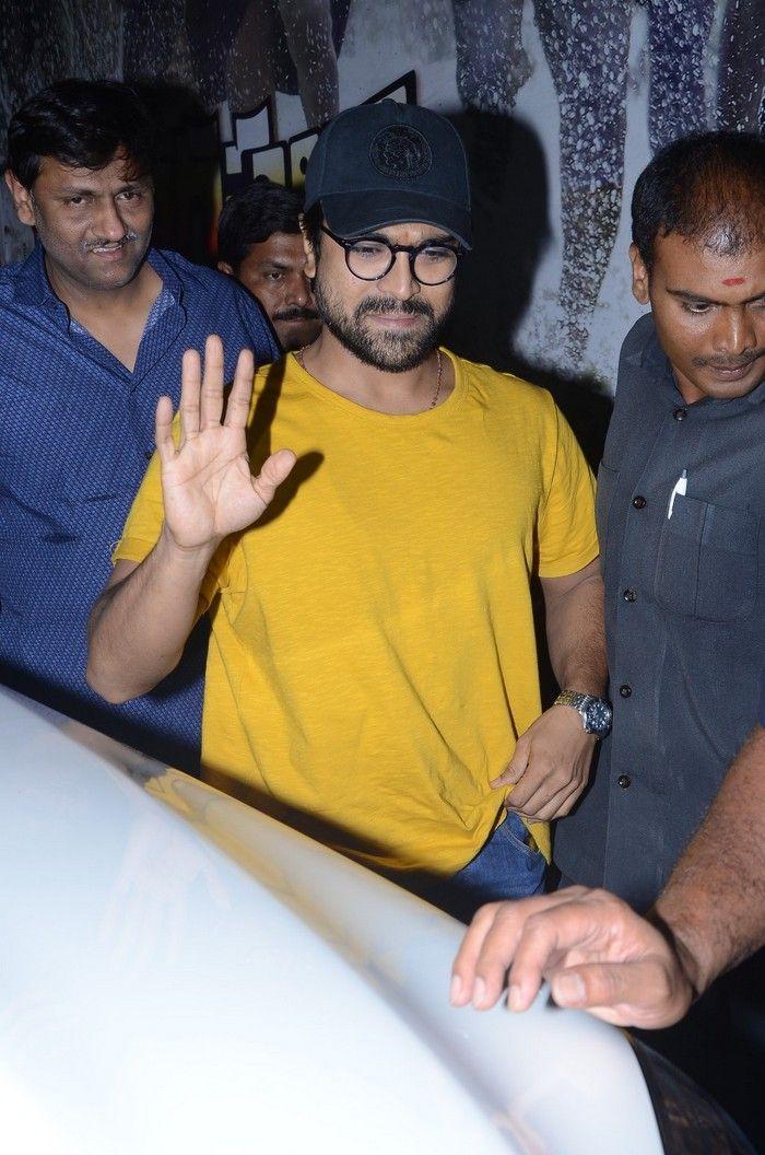 Ram Charan Watches Rangasthalam at Sudarshan Theater