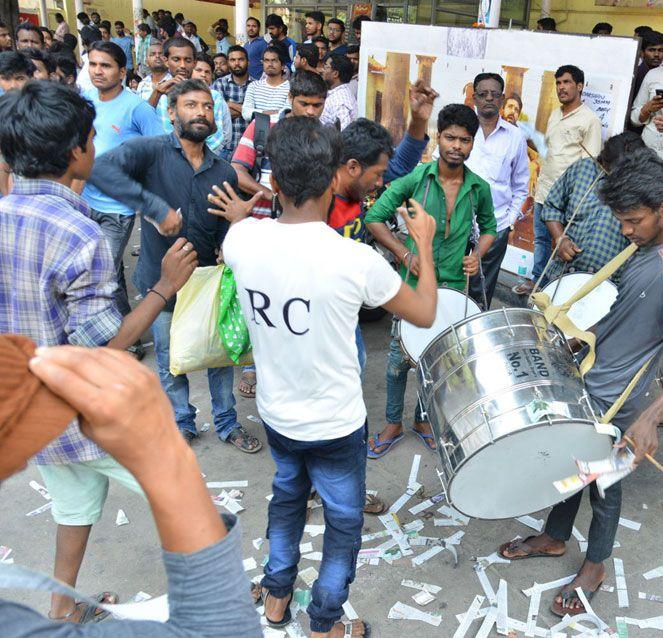 Rangasthalam hungama at Sudarshan theater & RTC X Roads