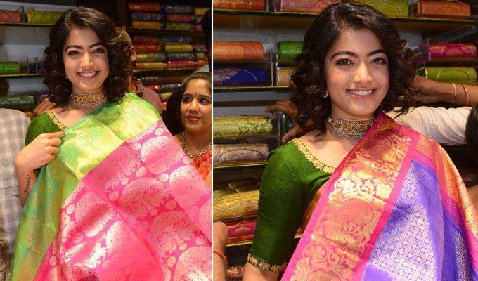 Rashmika Mandanna & Bithiri Sathi Participated in CMR Shopping Mall Opening