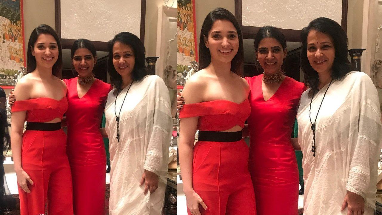 Red hot chicks at Raw Mango Brand 10th anniversary