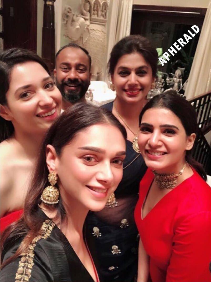 Red hot chicks at Raw Mango Brand 10th anniversary