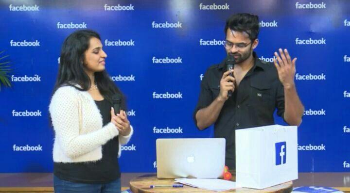 Sai Dharam Tej At Facebook Office During Winner Promotions