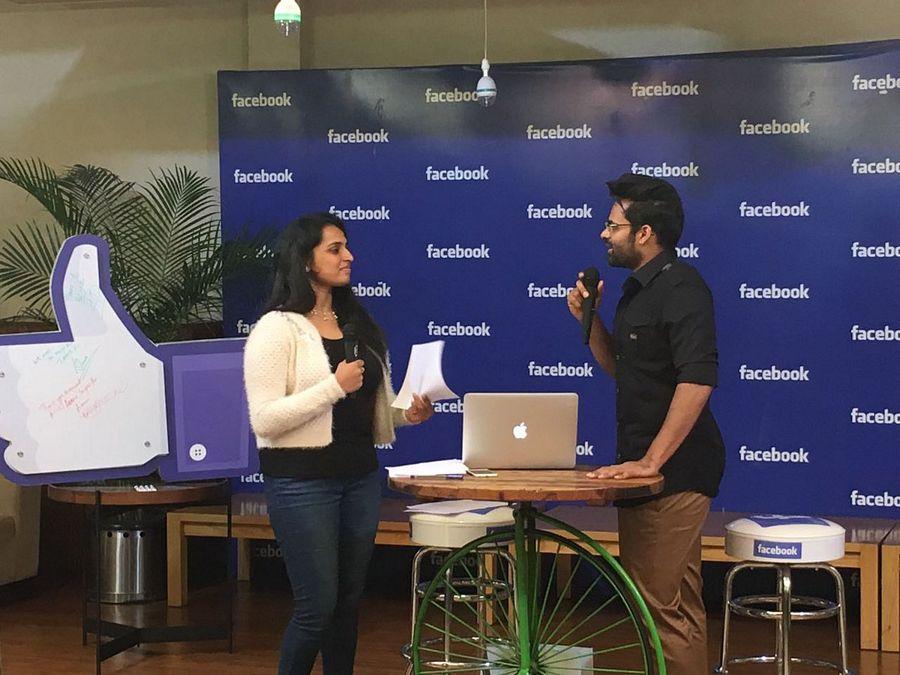 Sai Dharam Tej At Facebook Office During Winner Promotions