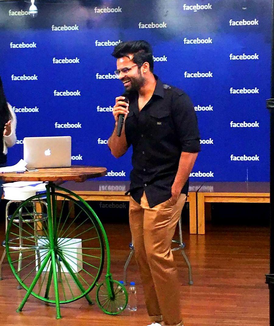 Sai Dharam Tej At Facebook Office During Winner Promotions