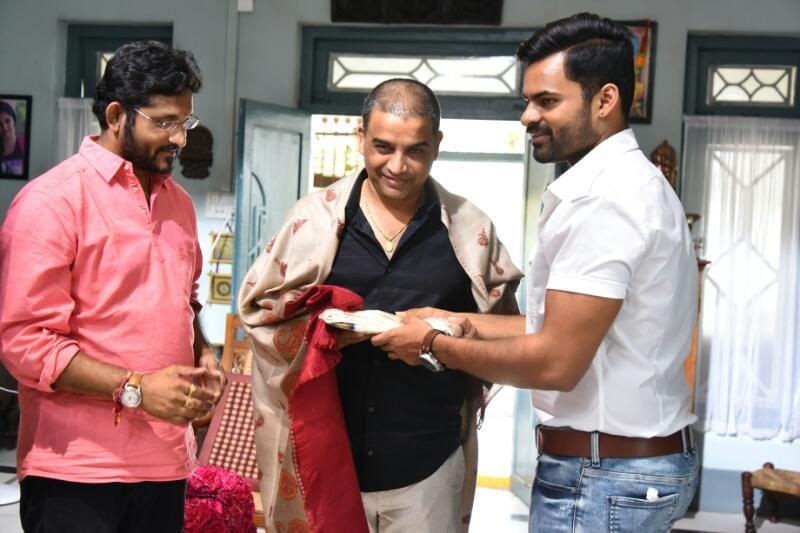 Sai Dharam Tej Felicitates Dil Raju for Shatamanam Bhavathi