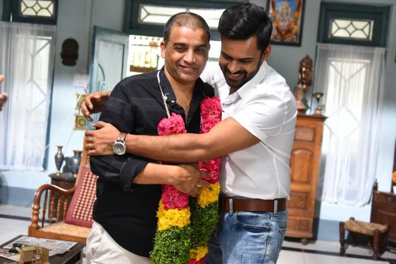 Sai Dharam Tej Felicitates Dil Raju for Shatamanam Bhavathi