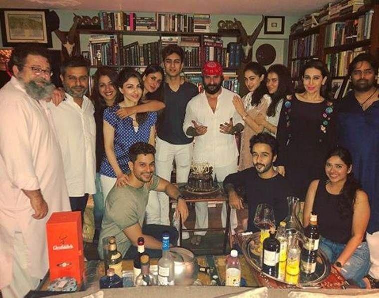 Saif Ali Khan Celebrates Birthday with Sara & Ibrahim Ali Khan
