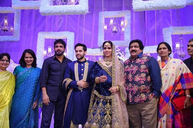 Saina Nehwal Parupalli Kashyap Wedding Reception Photos