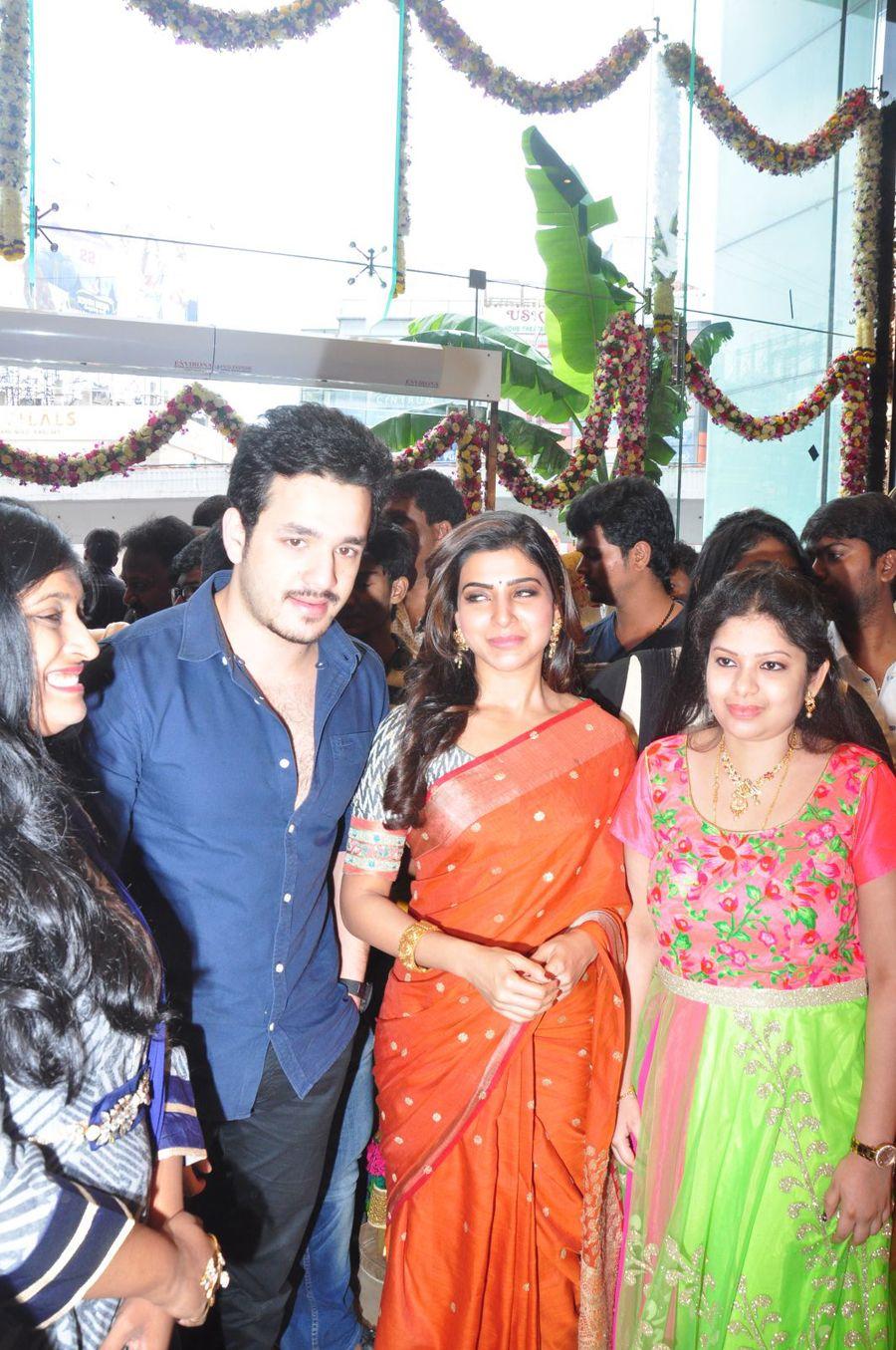 Samantha & Akhil Launch South India Shoping Mall Photos