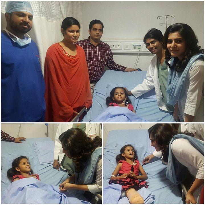 Samantha meets Bhavani who lost her left leg in accident PHOTOS
