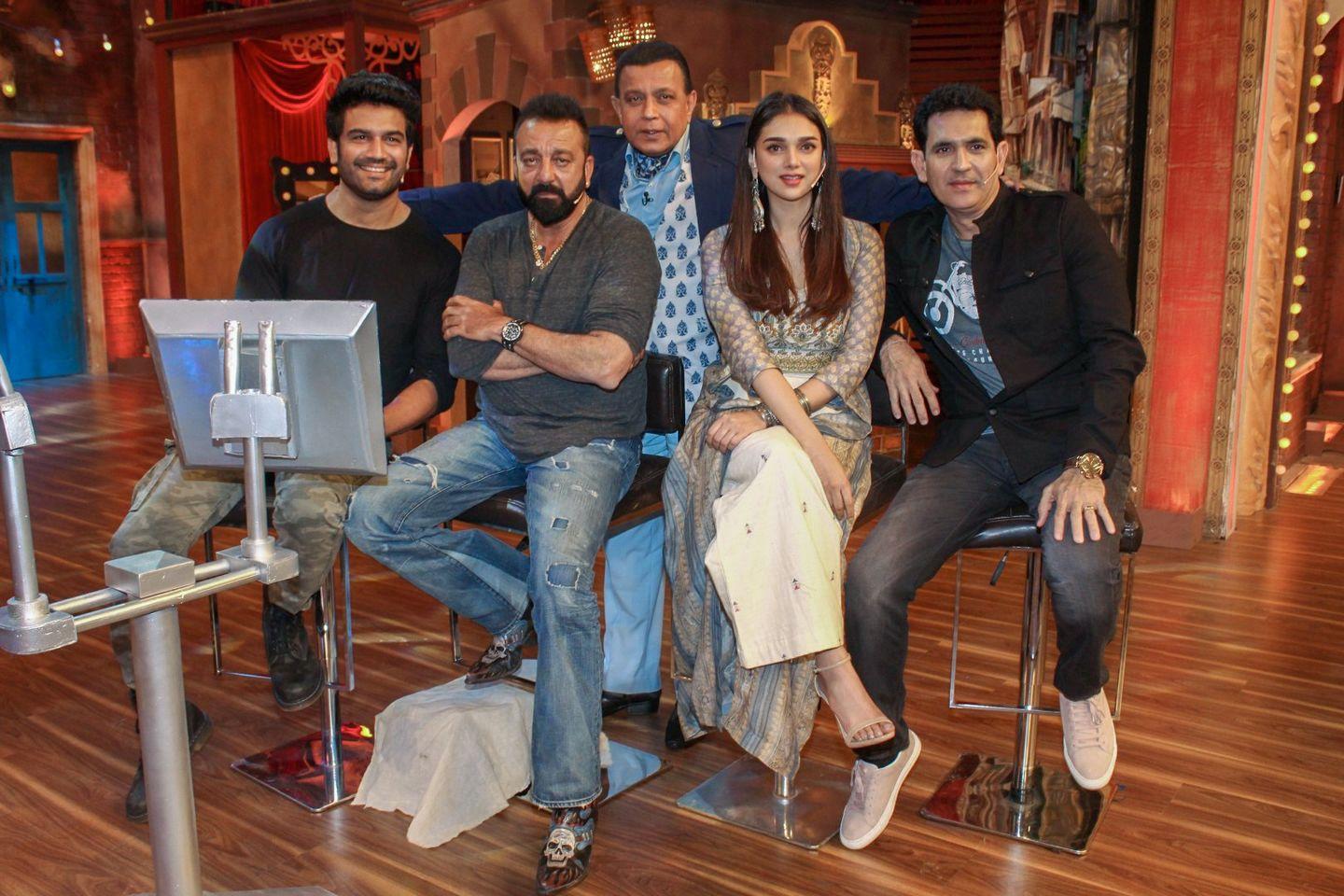 Sanjay Dutt & Aditi Rao Hydari at Bhoomi Promotions on the sets of “The Drama Company”