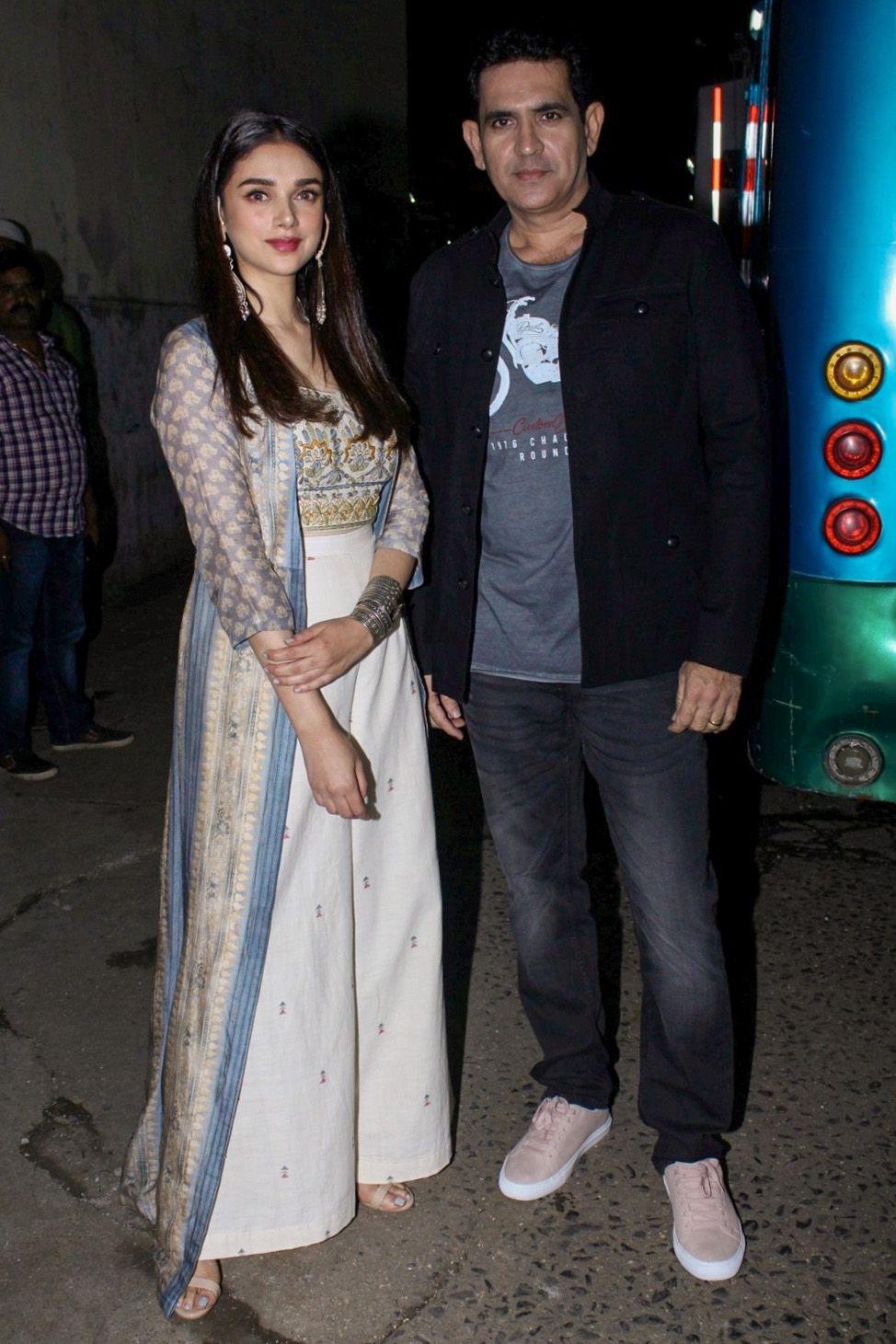 Sanjay Dutt & Aditi Rao Hydari at Bhoomi Promotions on the sets of “The Drama Company”