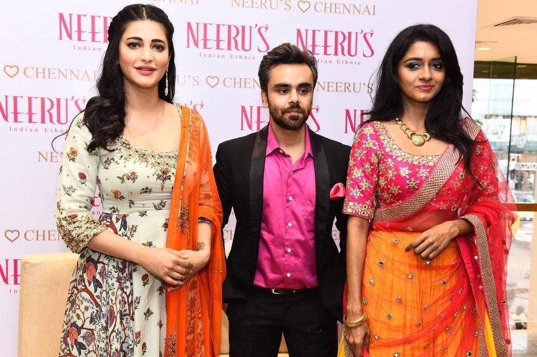 Shruti Haasan Stills At Neerus Store Launch In Chennai