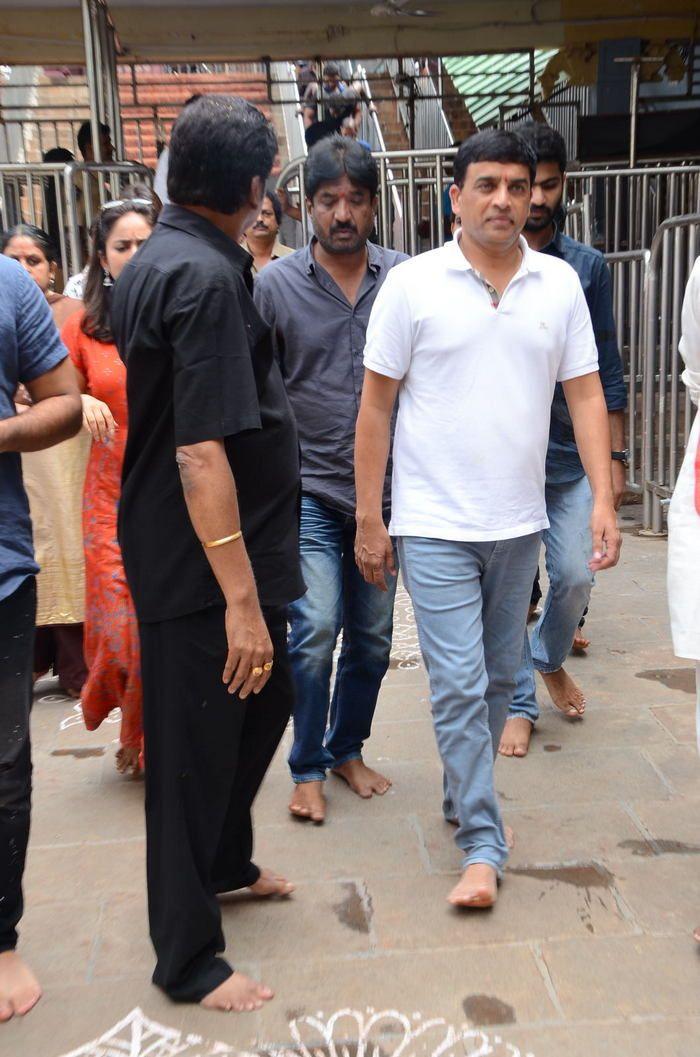 Srinivasa Kalyanam Movie Team at Vijayawada Durga Temple